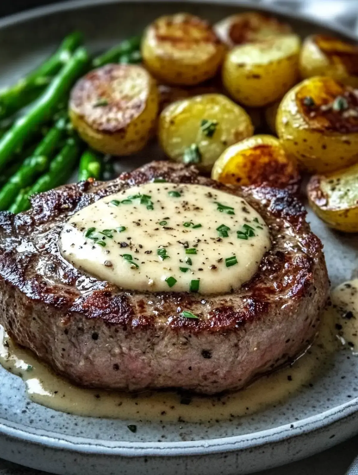 Knoblauch-Parmesan-Steak
