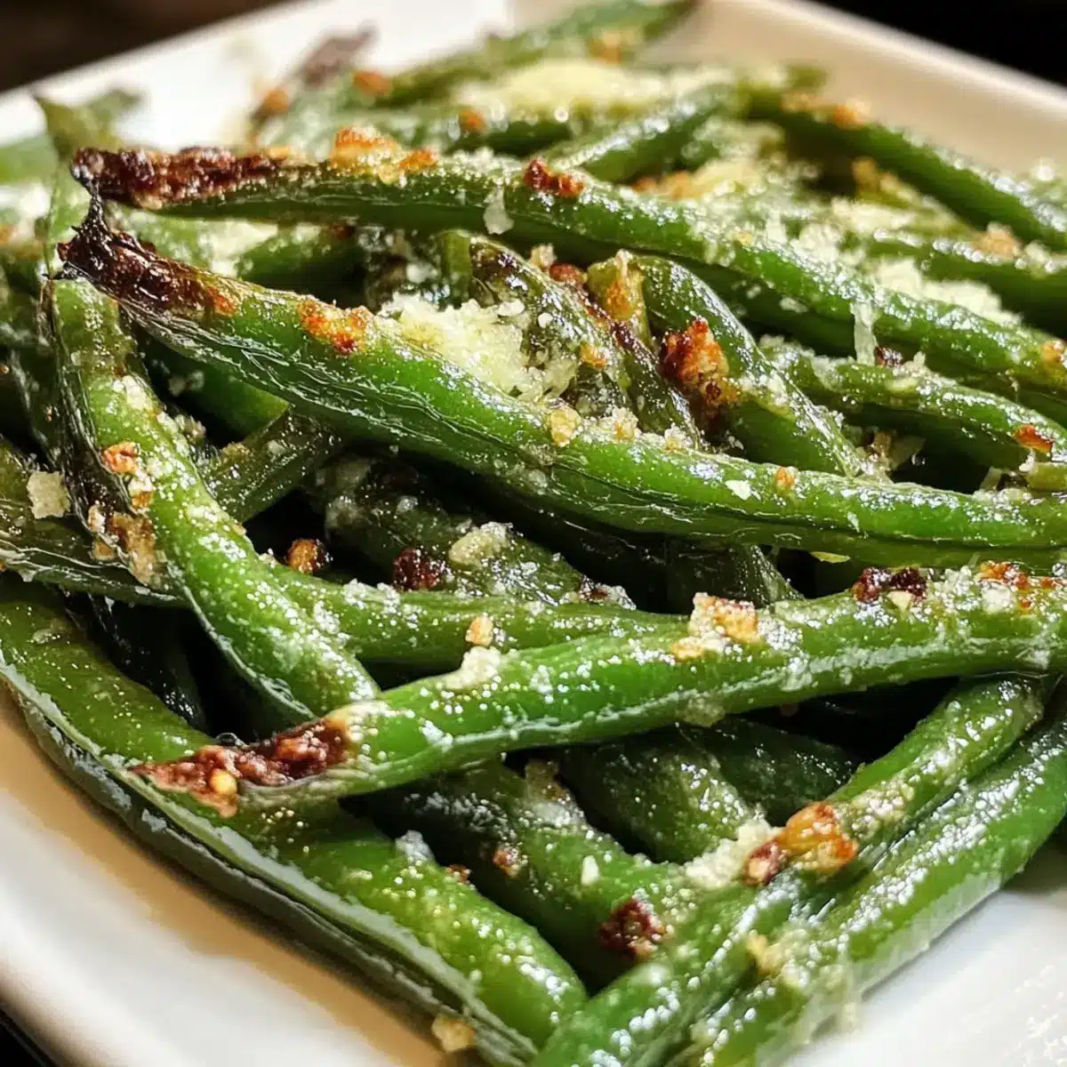 Knoblauch Parmesan geröstete grüne Bohnen: Ein einfaches, köstliches Rezept 2 Knoblauch Parmesan geröstete grüne Bohnen