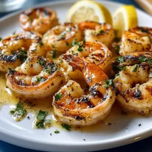 Knoblauchbutter gegrillte Garnelen