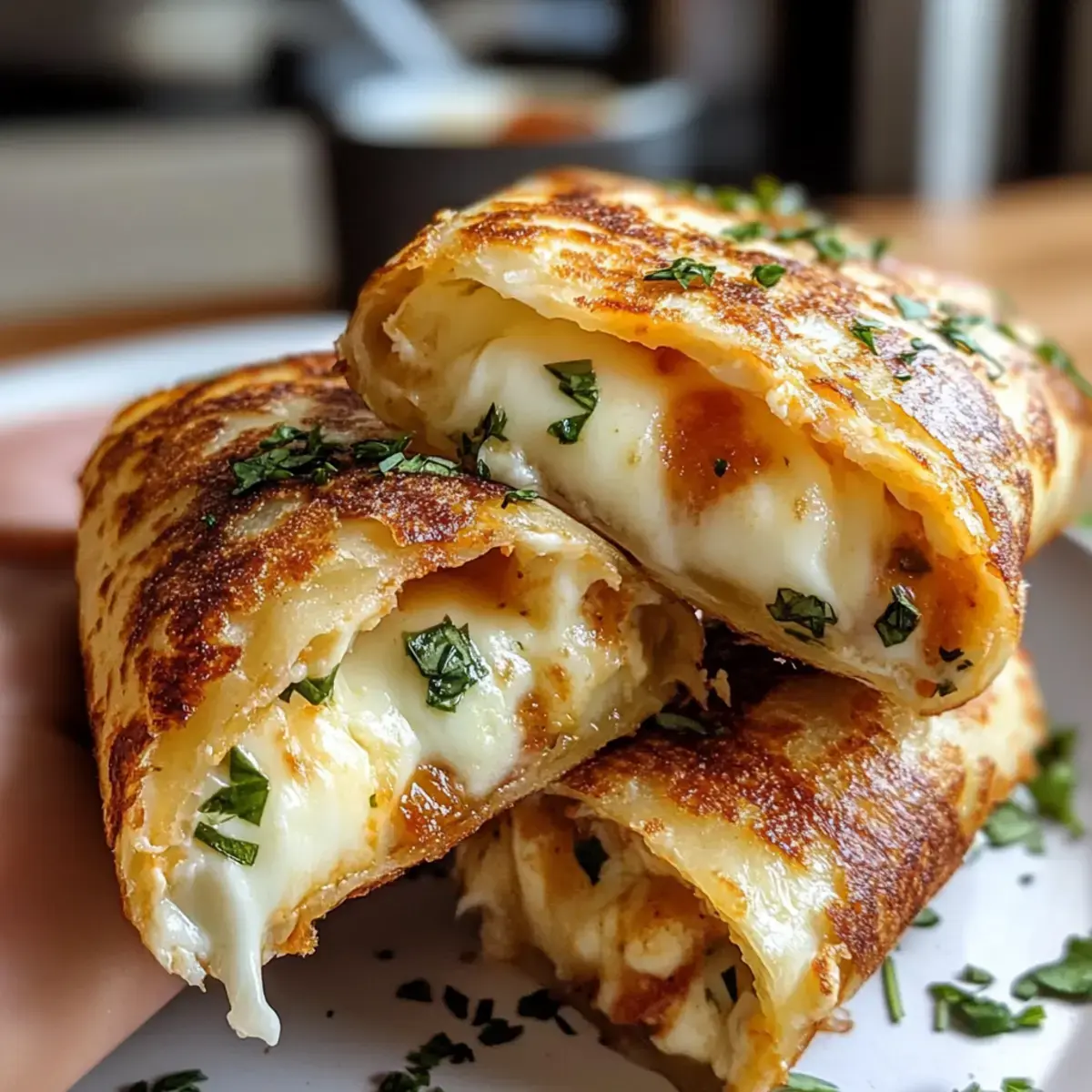 Knusprige Mozzarella Tortilla Wraps