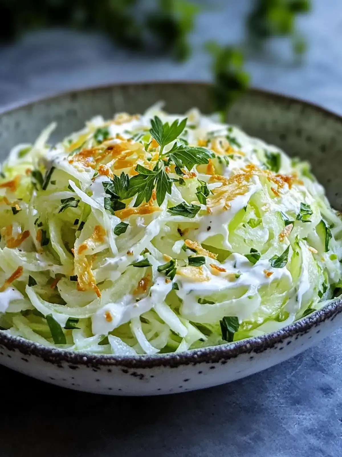 Kohlrabi-Salat mit Joghurt-Dressing