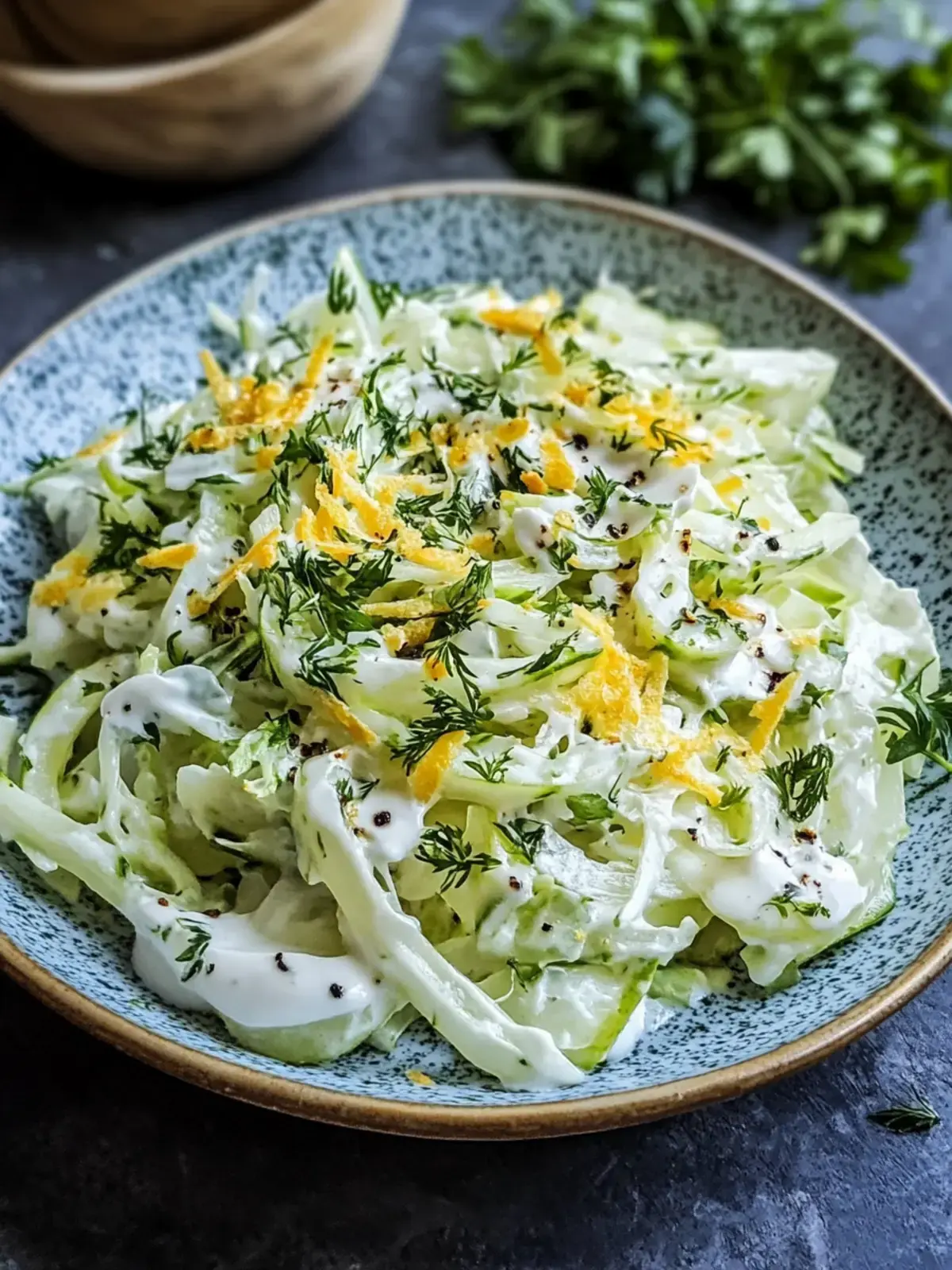 Kohlrabi-Salat mit Joghurt-Dressing