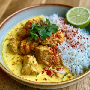 Cremiges Kokos-Limetten-Hähnchen-Curry