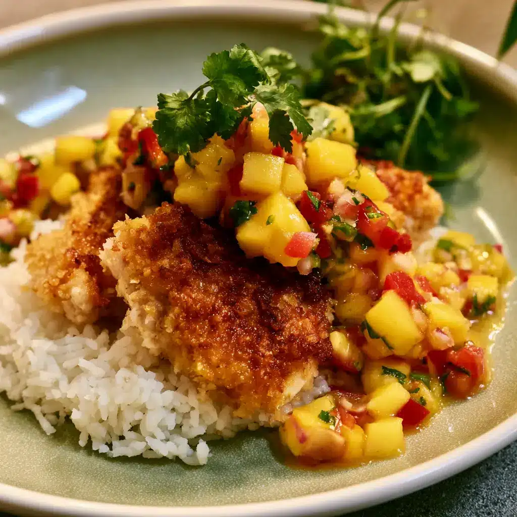 Kokos-Limetten-Hähnchen mit Mango-Salsa