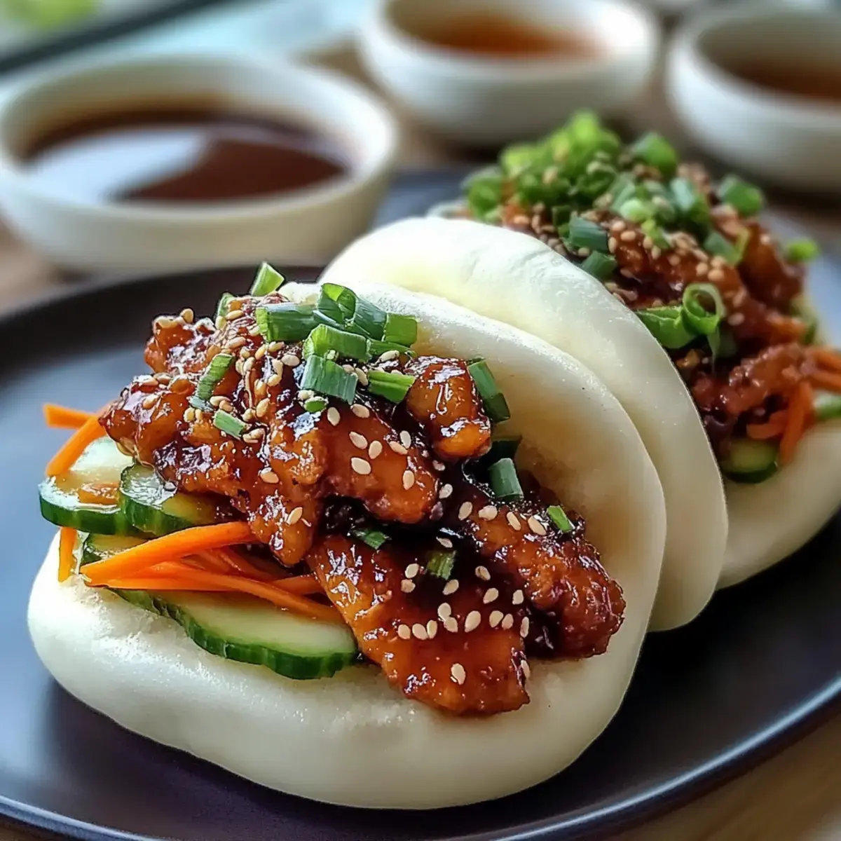 Koreanische Hähnchen Bao Brötchen – Einfache, köstliche Freude 2 Koreanische Hähnchen Bao-Brötchen
