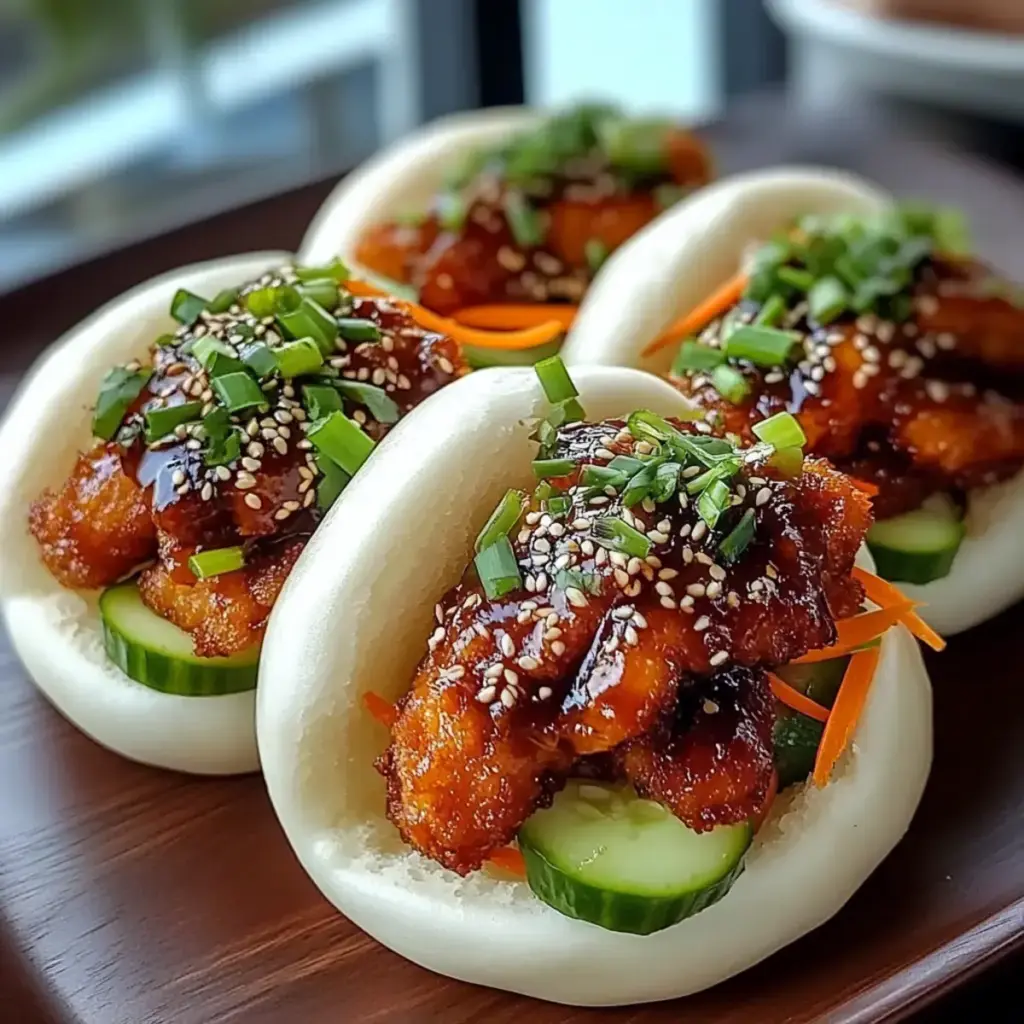 Koreanische Hähnchen Bao-Brötchen