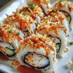 Krabben Rangoon Sushi Rollen
