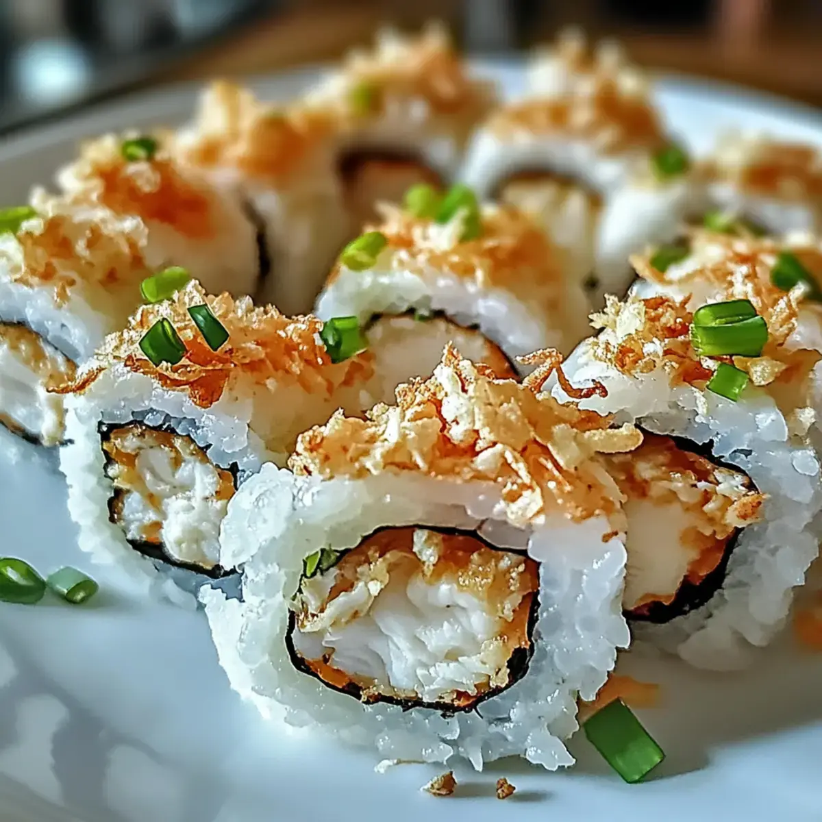 Krabben Rangoon Sushi Rolle