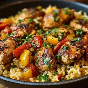 Kreolische Hähnchen-Reis-Pfanne