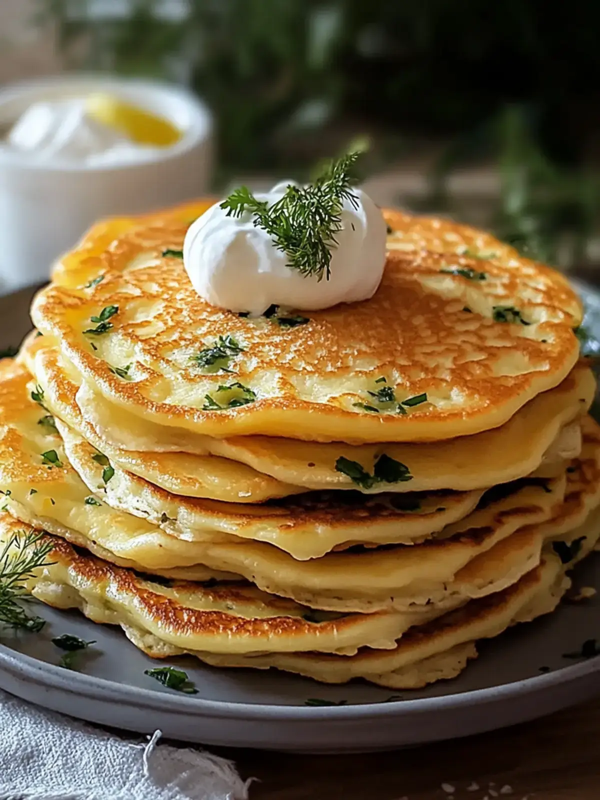 Kräuter-Käse-Blini