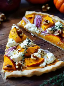 Kürbis-Flammkuchen mit Feta