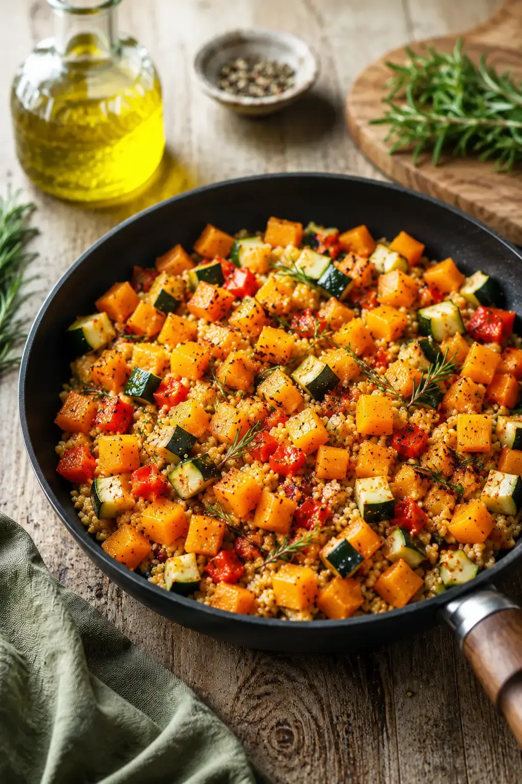Kürbis Gemüse Pfanne