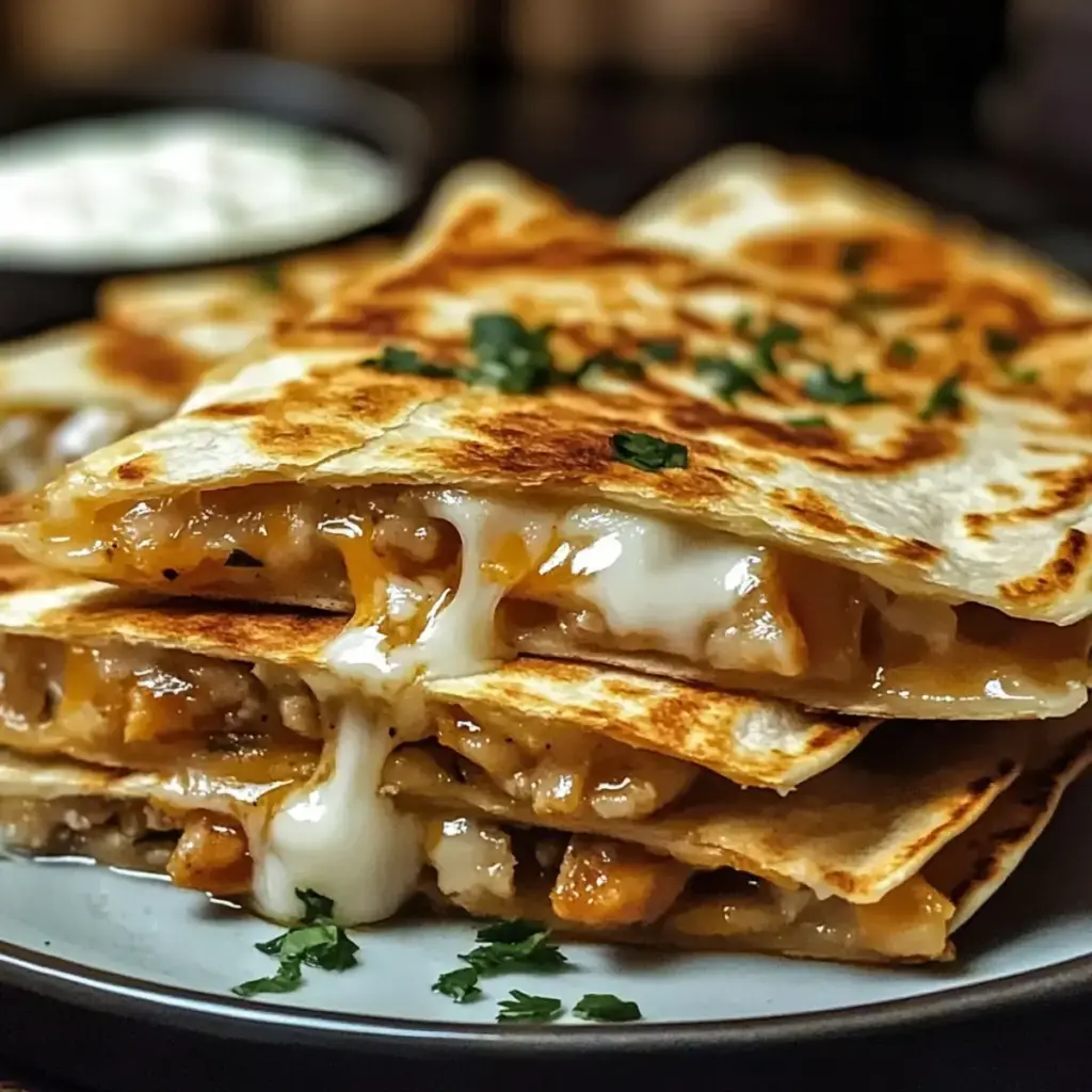 Käse-Honig-Hühnchen-Quesadillas