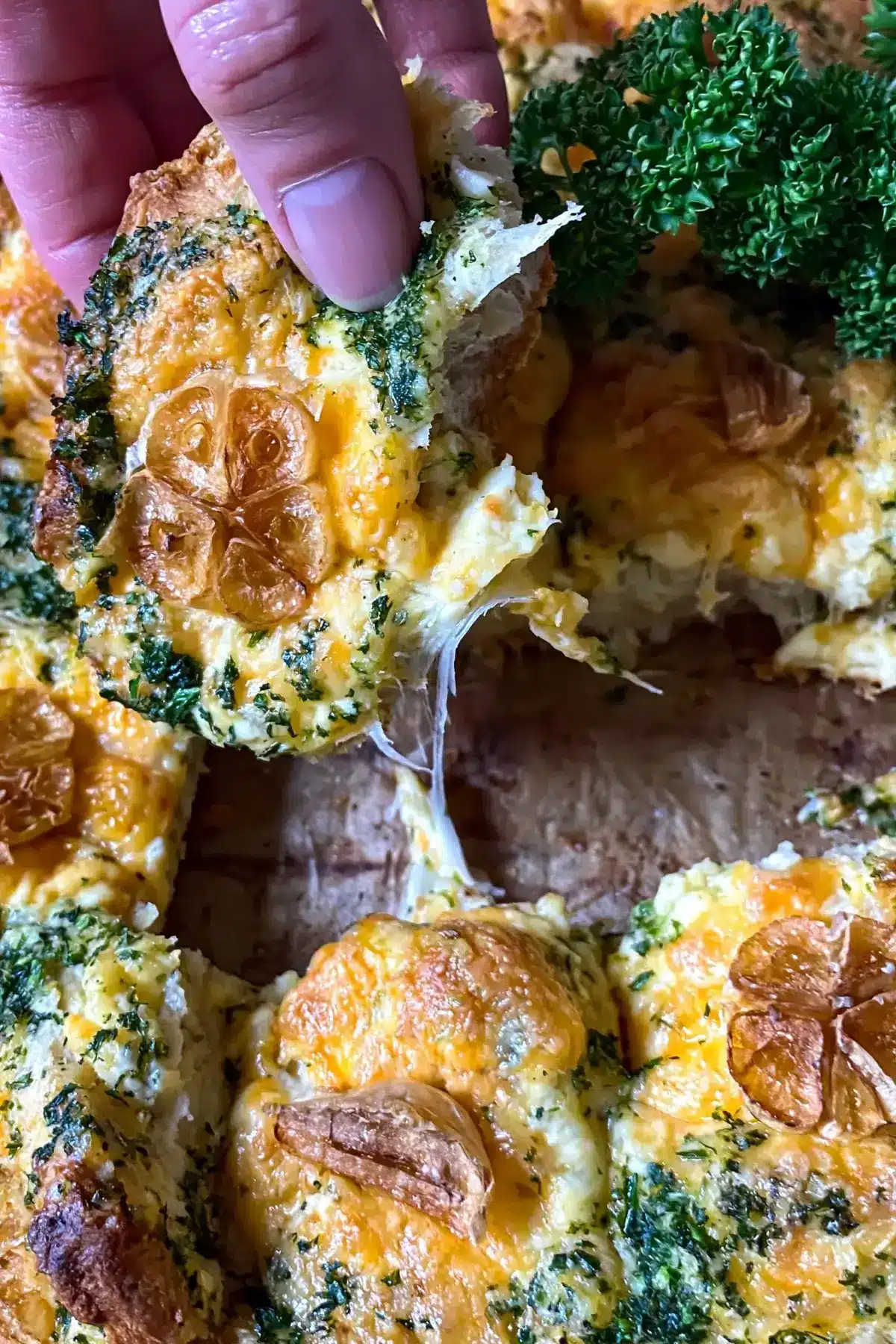Käse Knoblauch Zupfbrot