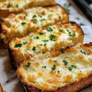 Goldenes Käse Knoblauchbrot