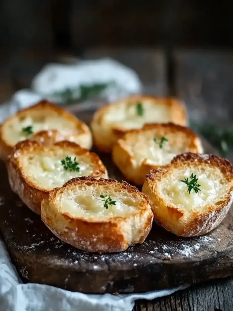 Käsige Knoblauchbrot Häppchen