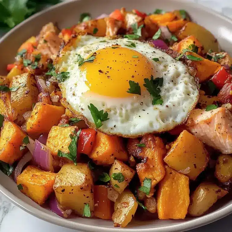 Lachs-Hash mit Süßkartoffeln