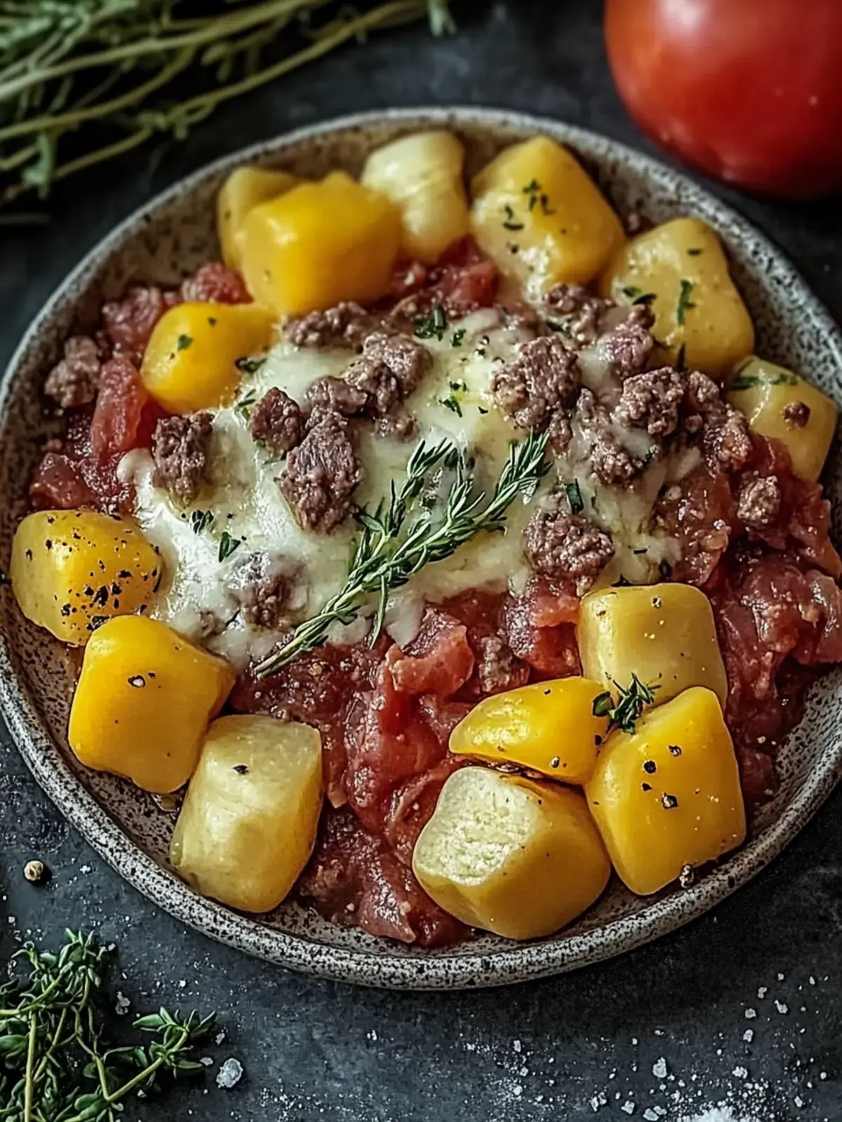 Langsamkocher Cowboy Kartoffelauflauf