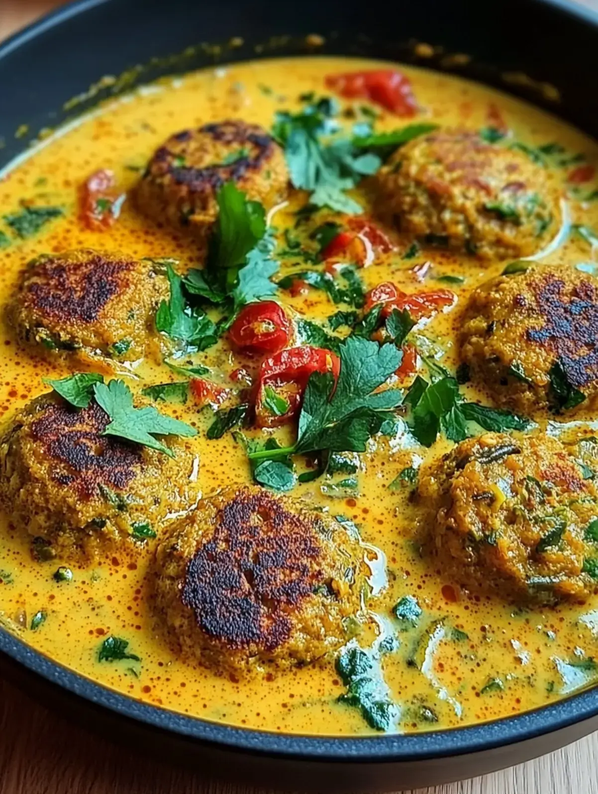 Linsenbällchen in cremigem Curry