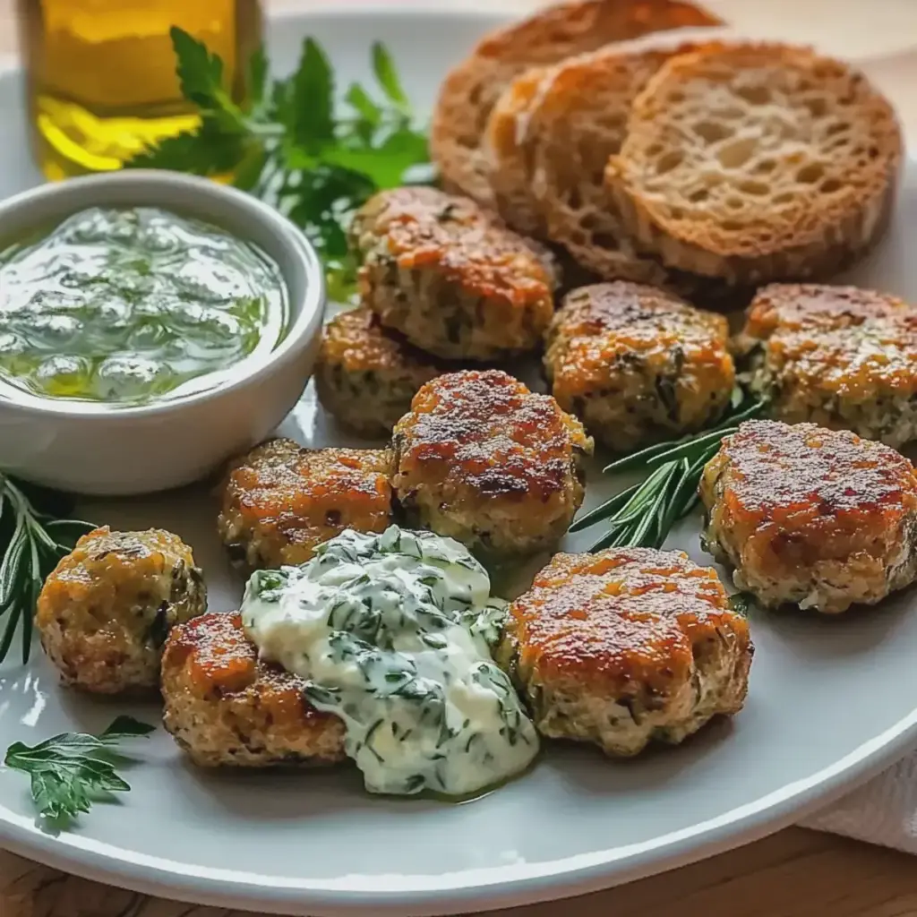 Linsenfrikadellen mit Tzatziki