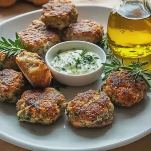 Linsenfrikadellen mit Tzatziki