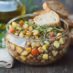 Linsensalat lauwarm