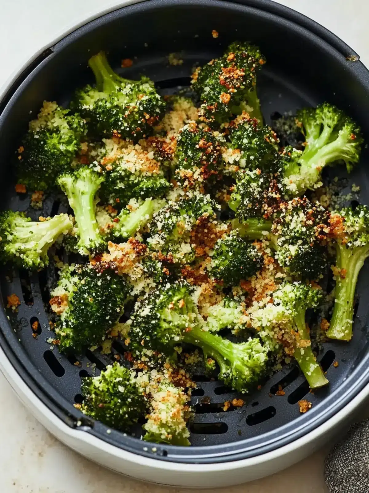 Luftfritteuse Brokkoli Parmesan