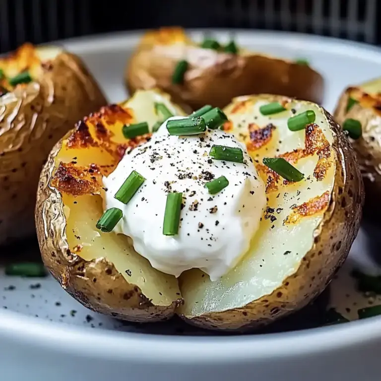 Luftfritteusen gebackene Kartoffeln