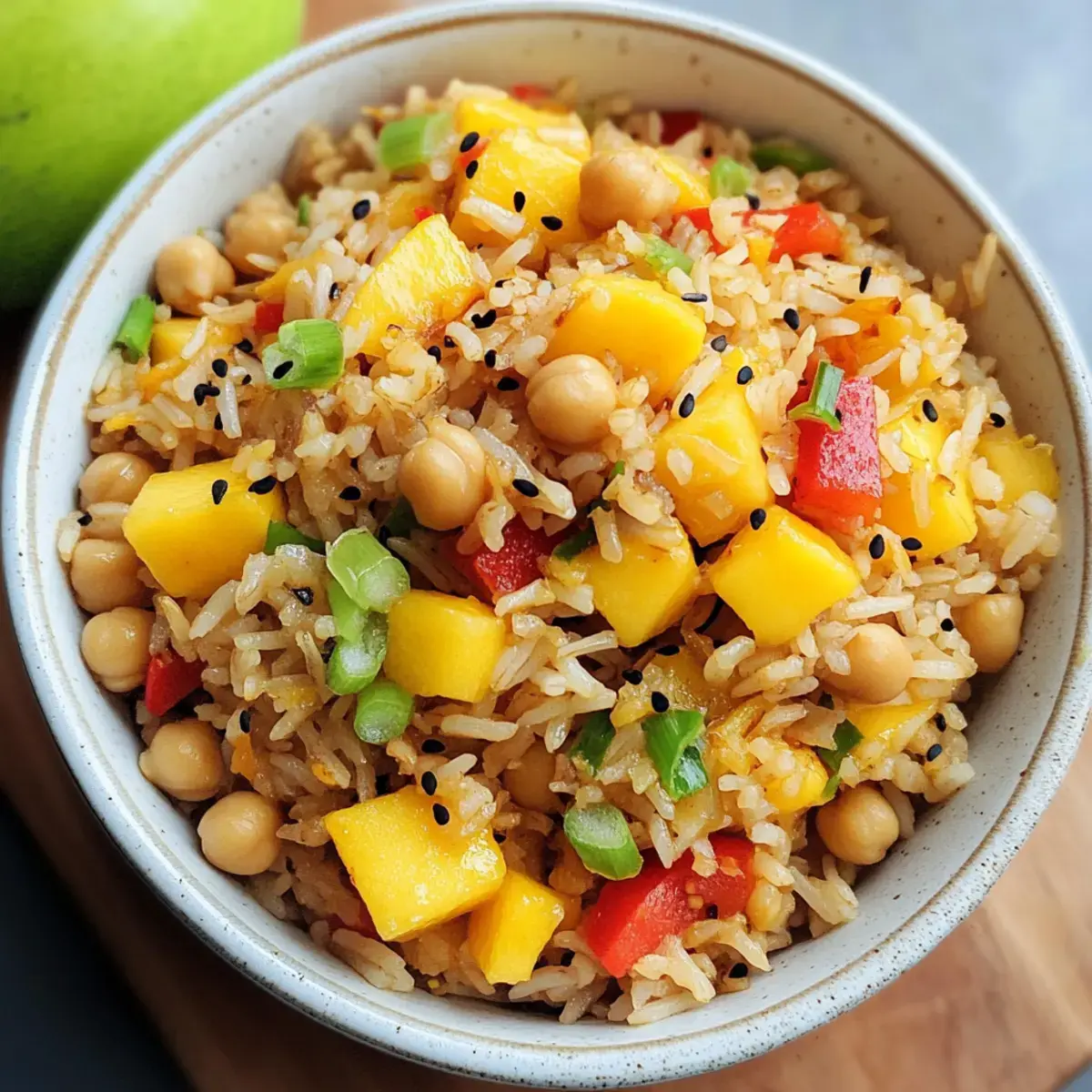 Einfacher Mango Bratreis in 15 Minuten - köstlich und vegan 2 Mango Bratreis