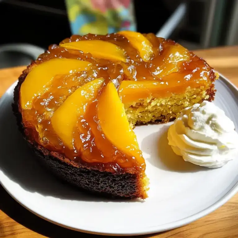 Mango Kuchen auf dem Kopf