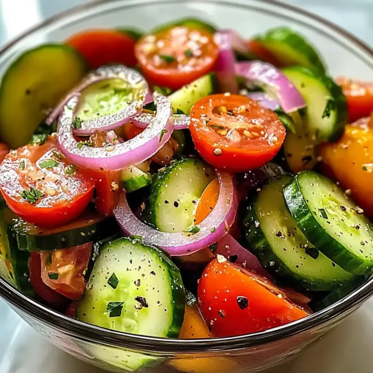 Marinierter Gurken Zwiebel Tomatensalat