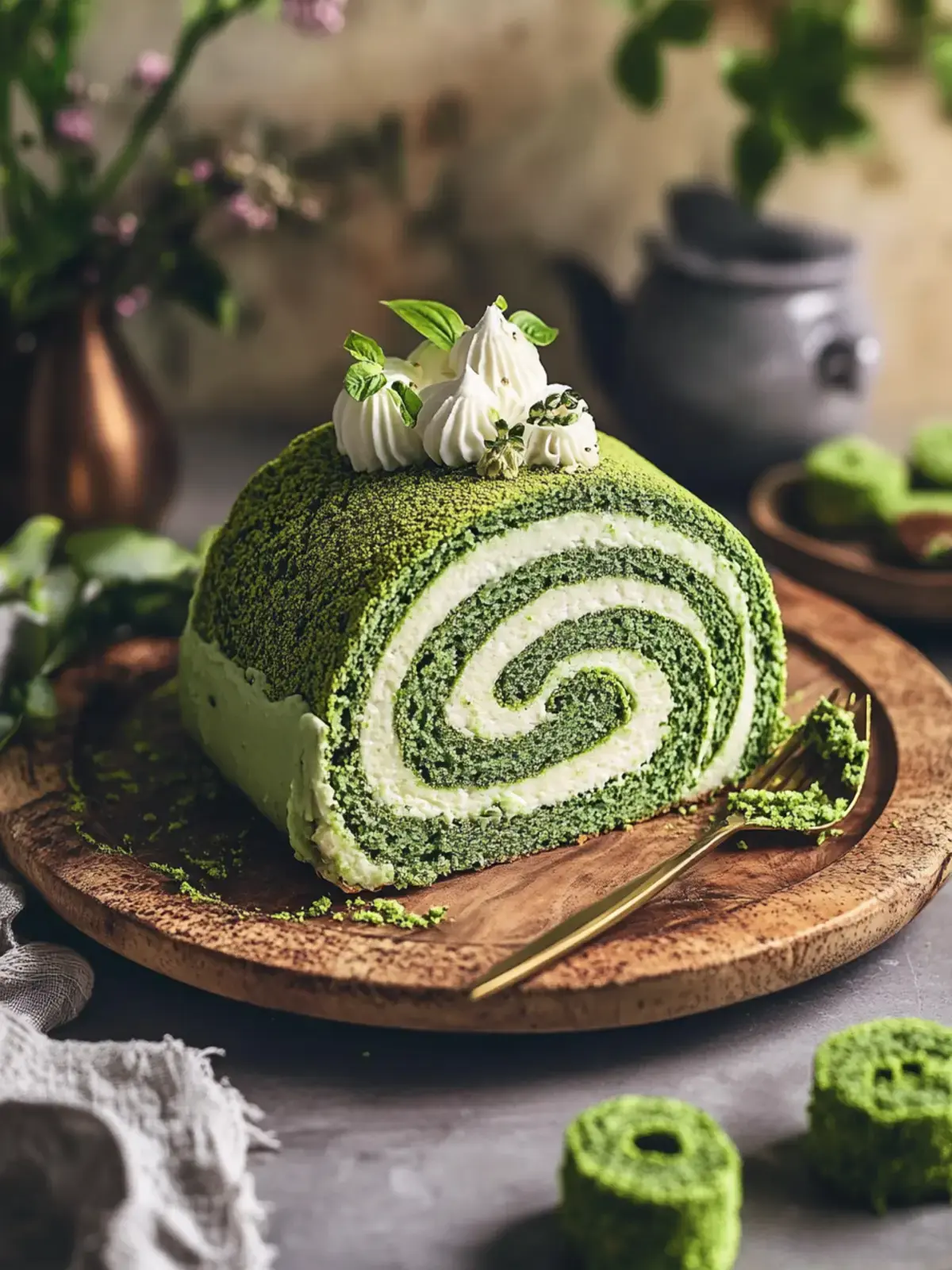 Matcha Rollenkuchen