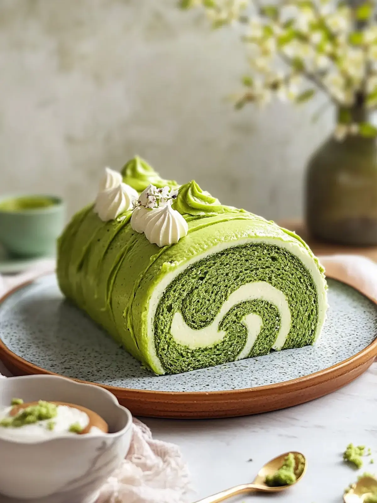 Matcha Rollenkuchen