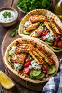 Mediterrane Halloumi-Pitas