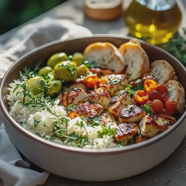 Mediterrane Hähnchen-Bowl