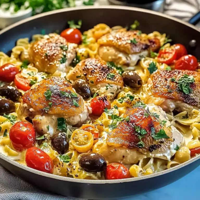 Mediterrane Hähnchen Feta Pasta
