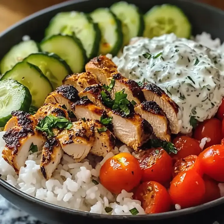 Mediterrane Hähnchen-Reisbowl