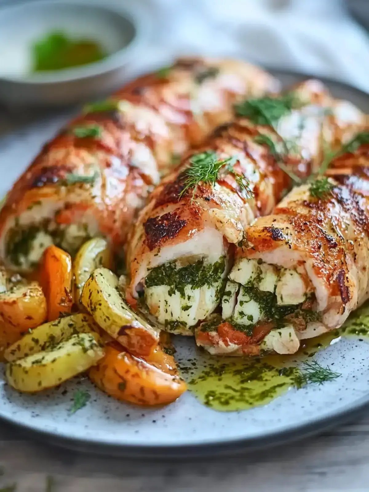 Mediterrane Hähnchen-Rouladen