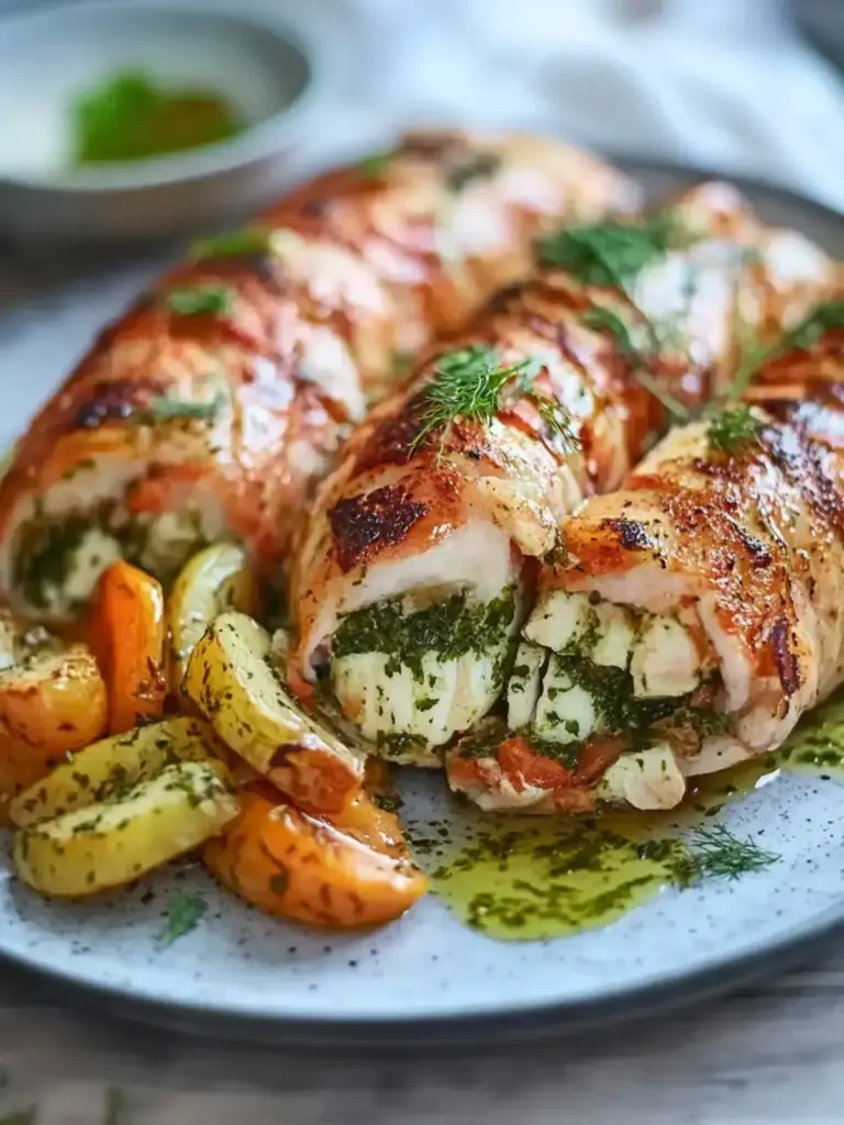 Mediterrane Hähnchen-Rouladen