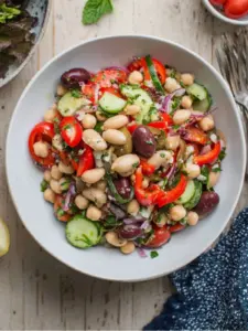 Mediterraner Bohnensalat