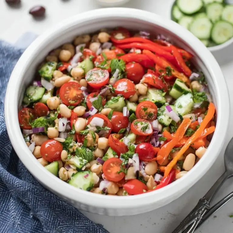 Mediterraner Bohnensalat