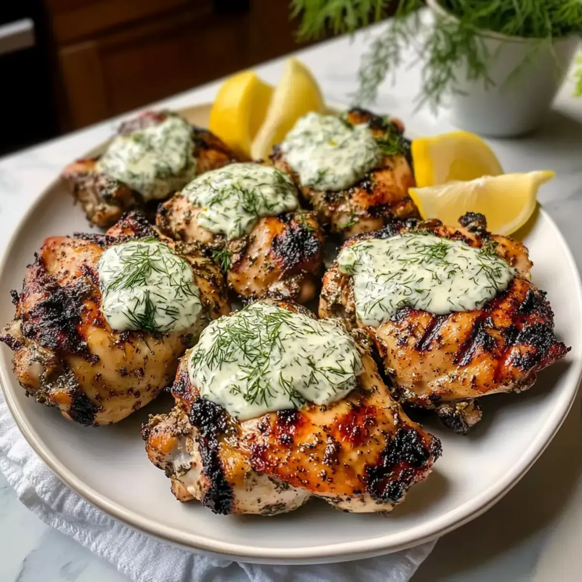 Mediterraner Gegrillter Hähnchen