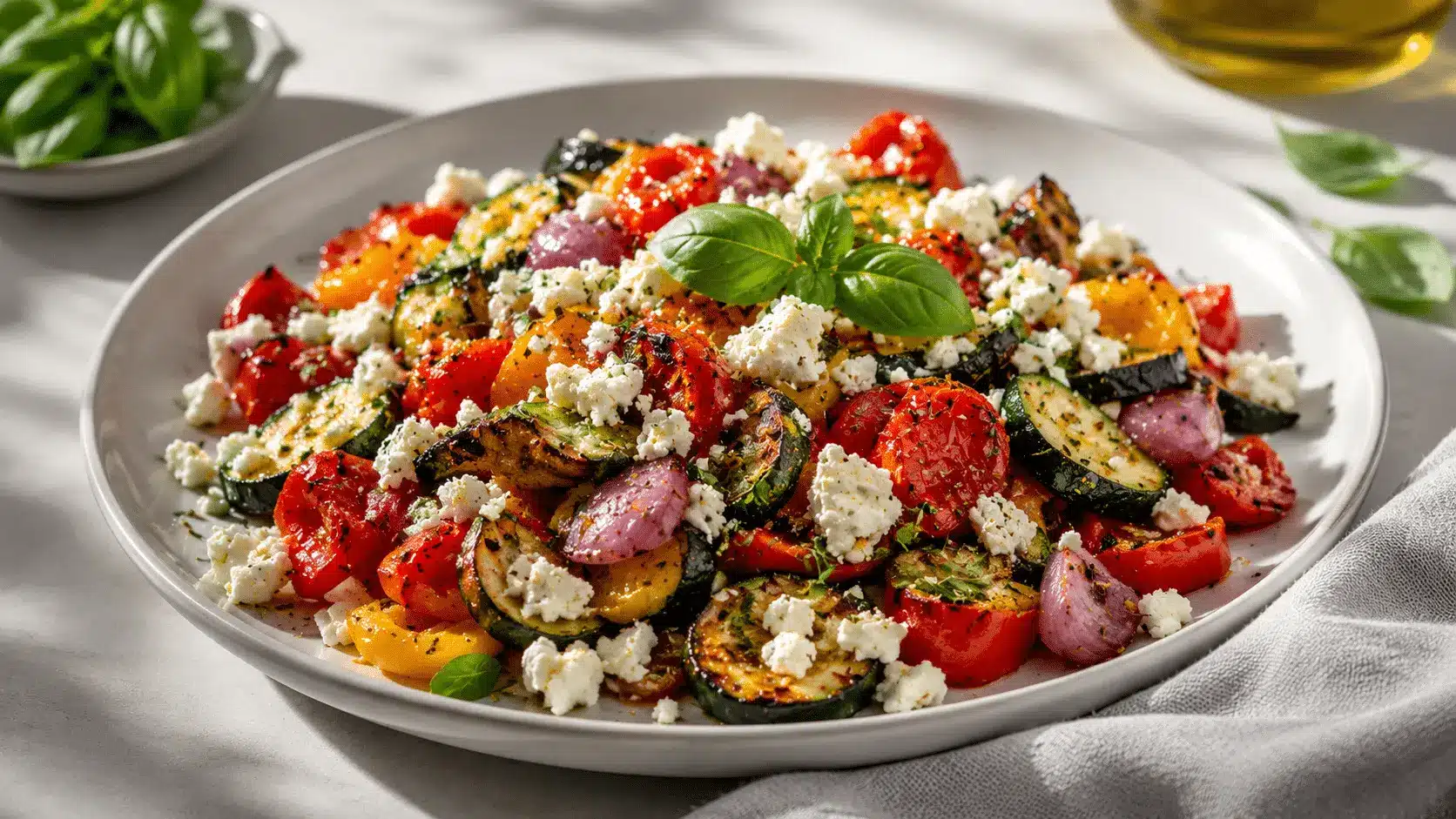 Mediterranes Ofengemüse mit Feta
