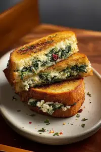 Mediterranes Spinat Grilled Cheese
