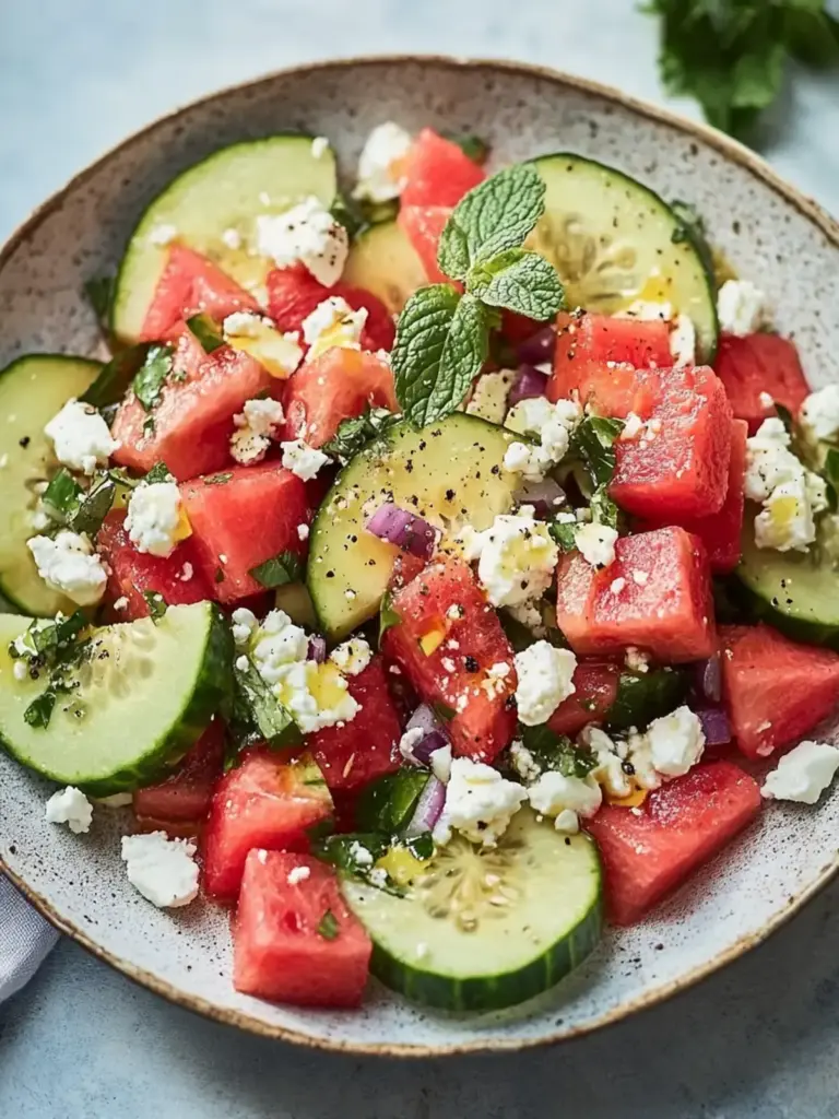 Melonen Feta Salat