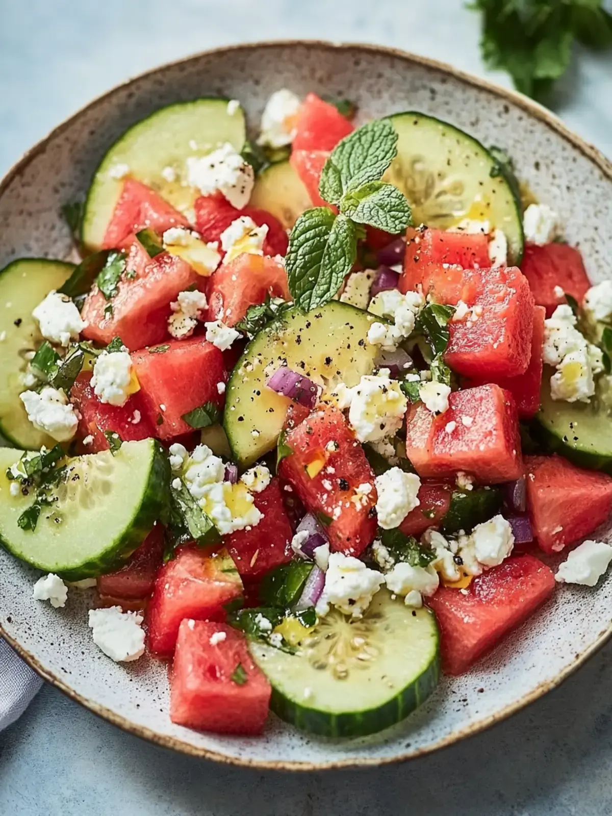 Melonen Feta Salat