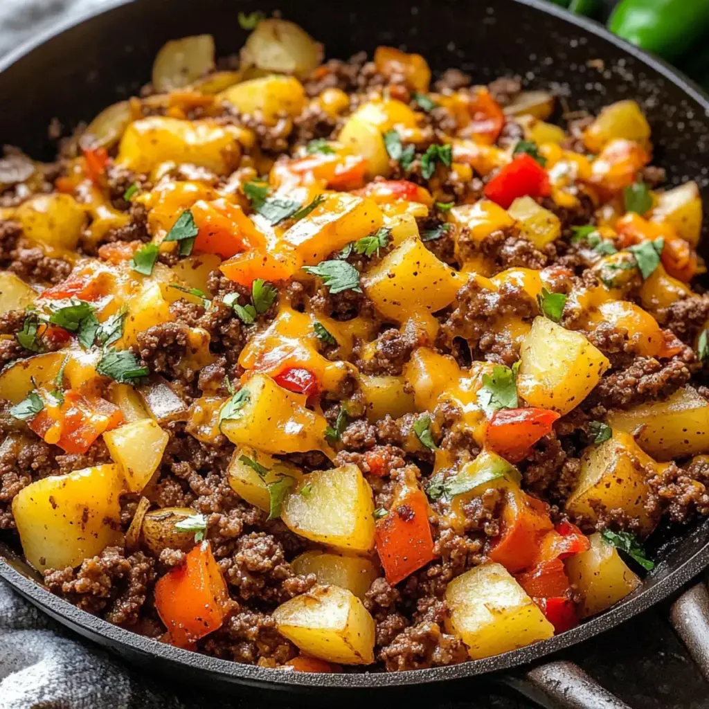 Mexikanische Rinderhackfleisch Kartoffel Pfanne