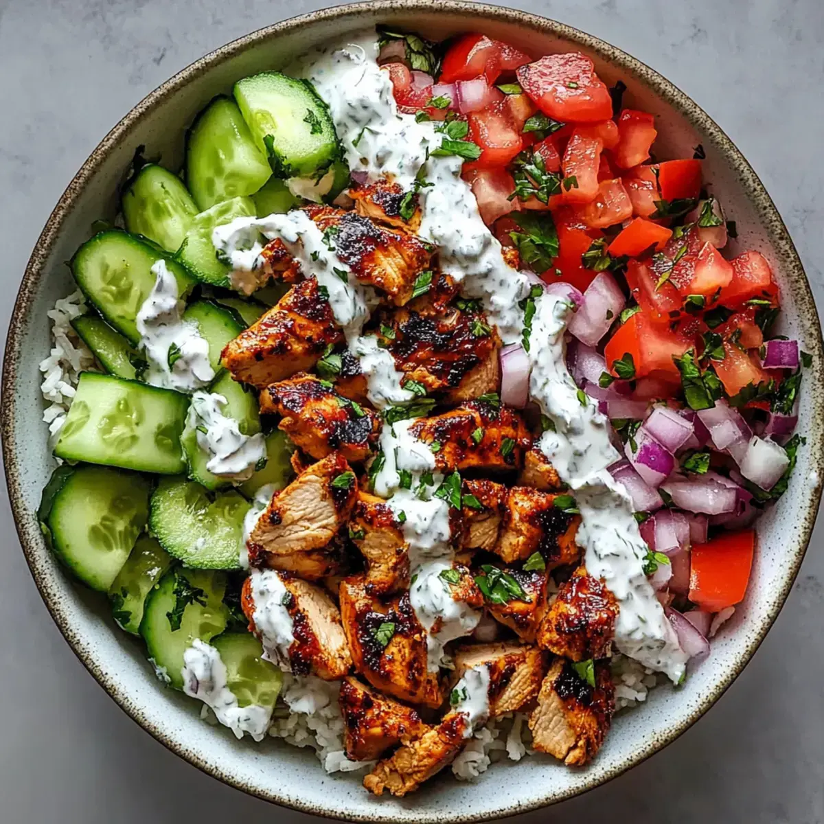 Mittelmeer Hähnchen Gyro Schalen – Ein gesundes, glutenfreies Rezept 2 Mittelmeer Hähnchen Gyro Schalen