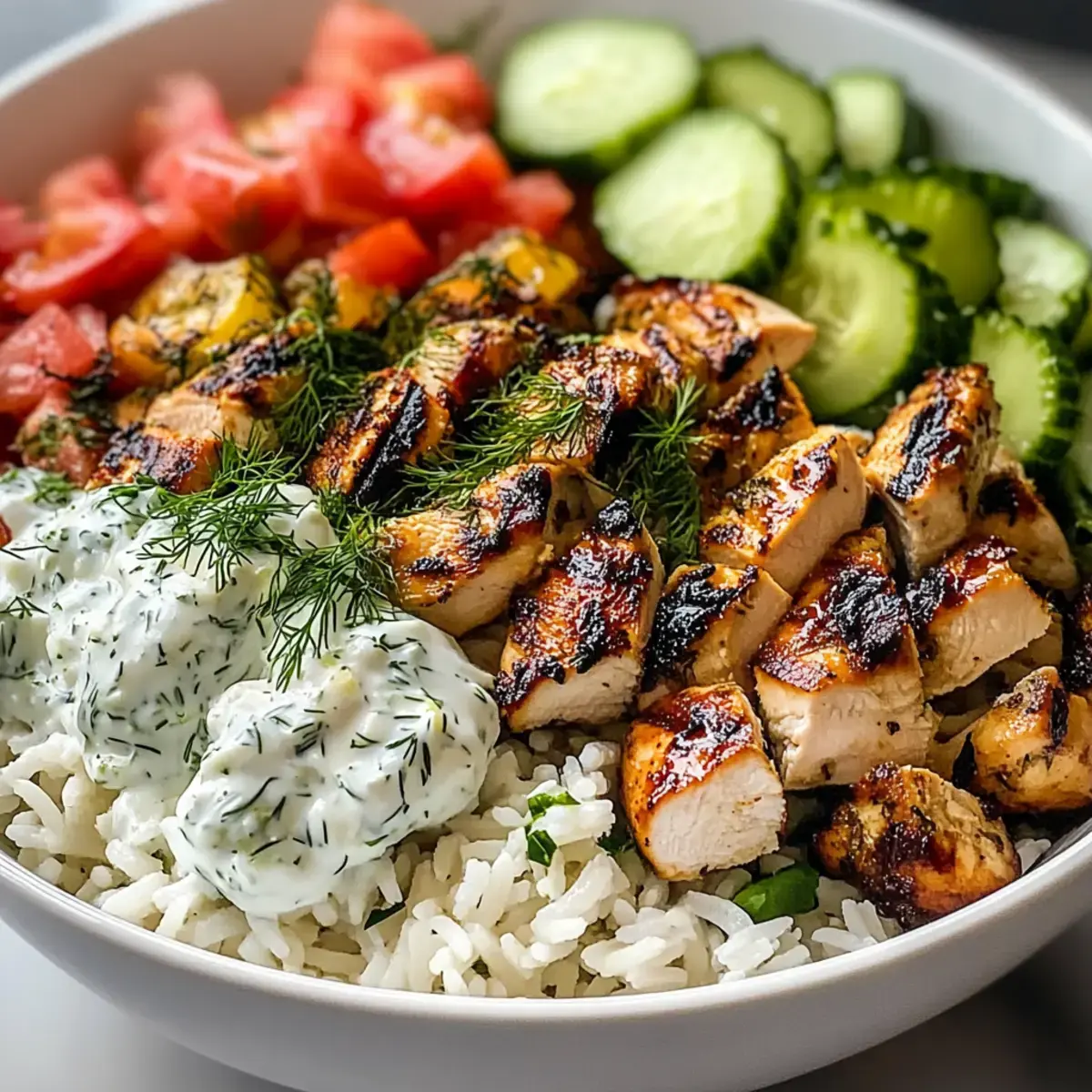 Mittelmeers Zitronen-Dill Hühnchen Schalen