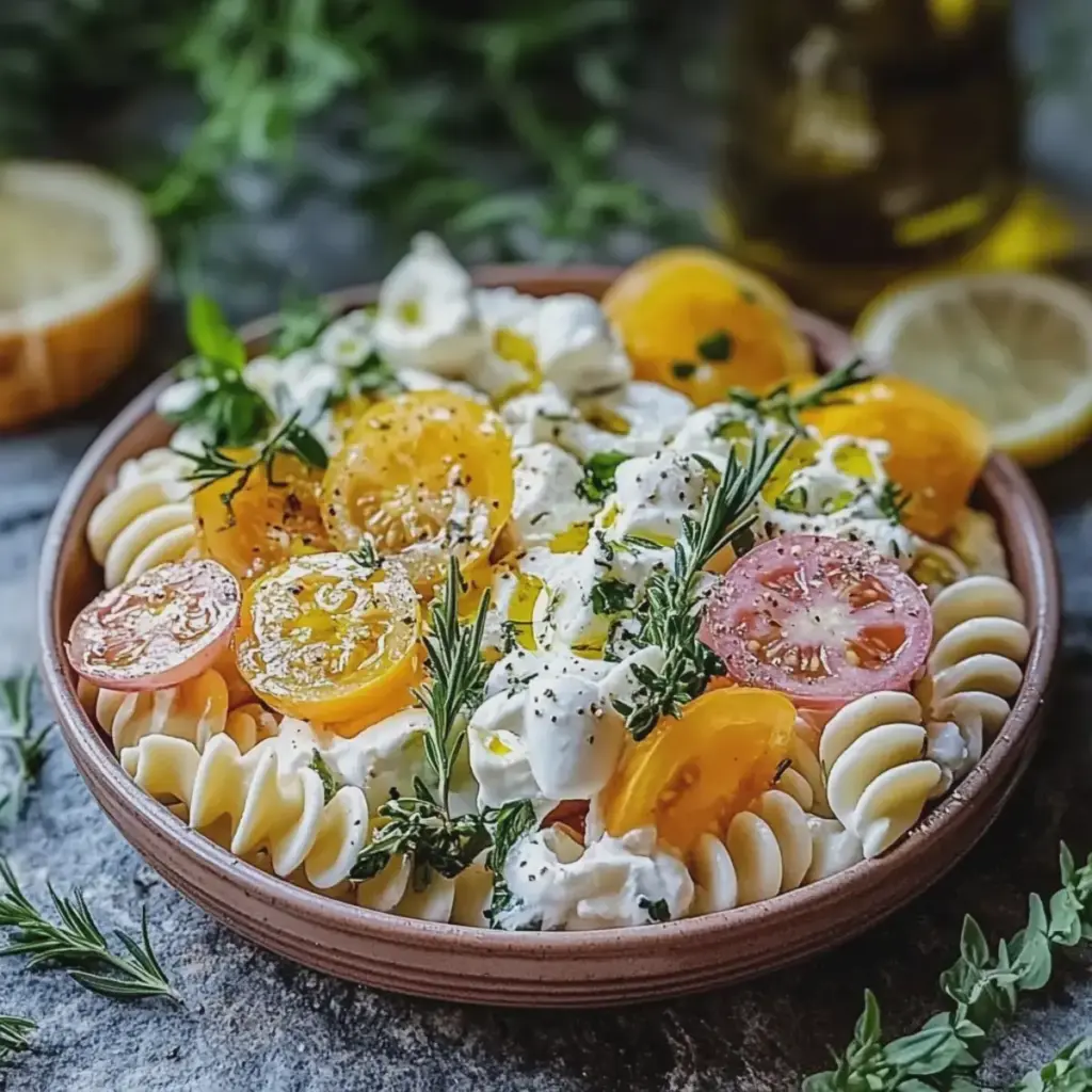 Nudelsalat mit Joghurt-Dressing